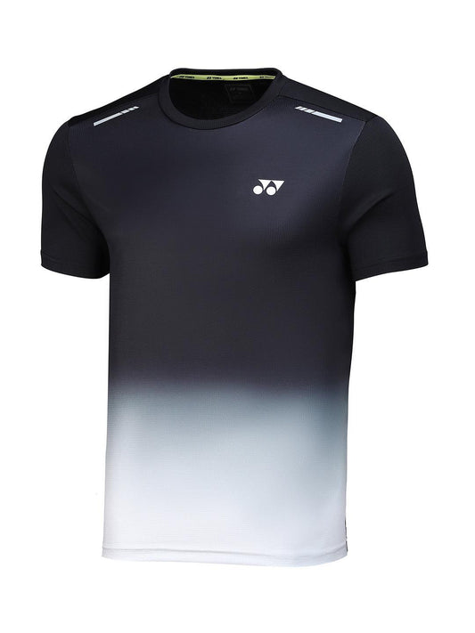 Yonex Badminton Tshirt Round Neck M 2998 - Jet Black – Premium Breathable Black Tee for Badminton & Tennis Players