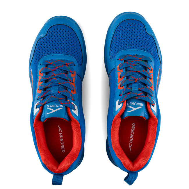 Hundred Court Flyer Badminton Shoe | BLUE / ORANGE