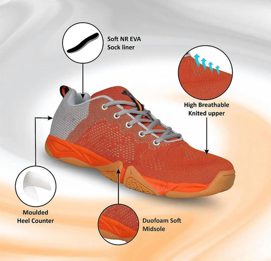 NIVIA BADMINTON SHOE GLISTER 2.0 ORANGE
