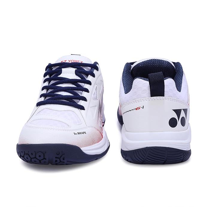 Yonex DOMINANT 6i Badminton Shoes - White Navy – Lightweight All-Court Shoes with Tru Cushion+
