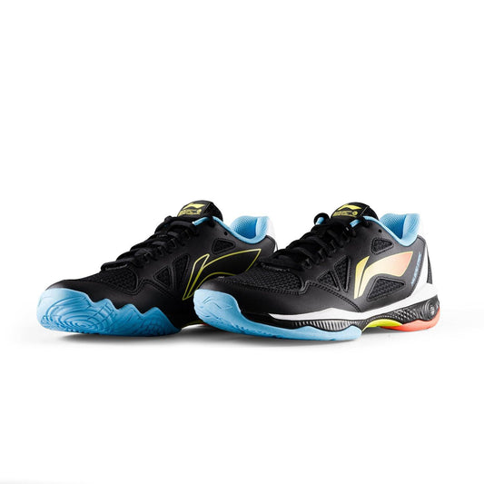 Li-Ning Halberd Strike Non-Marking Badminton Shoes | Black/Standard White | Lightweight Indoor Court Shoes for Professional & Club Players
