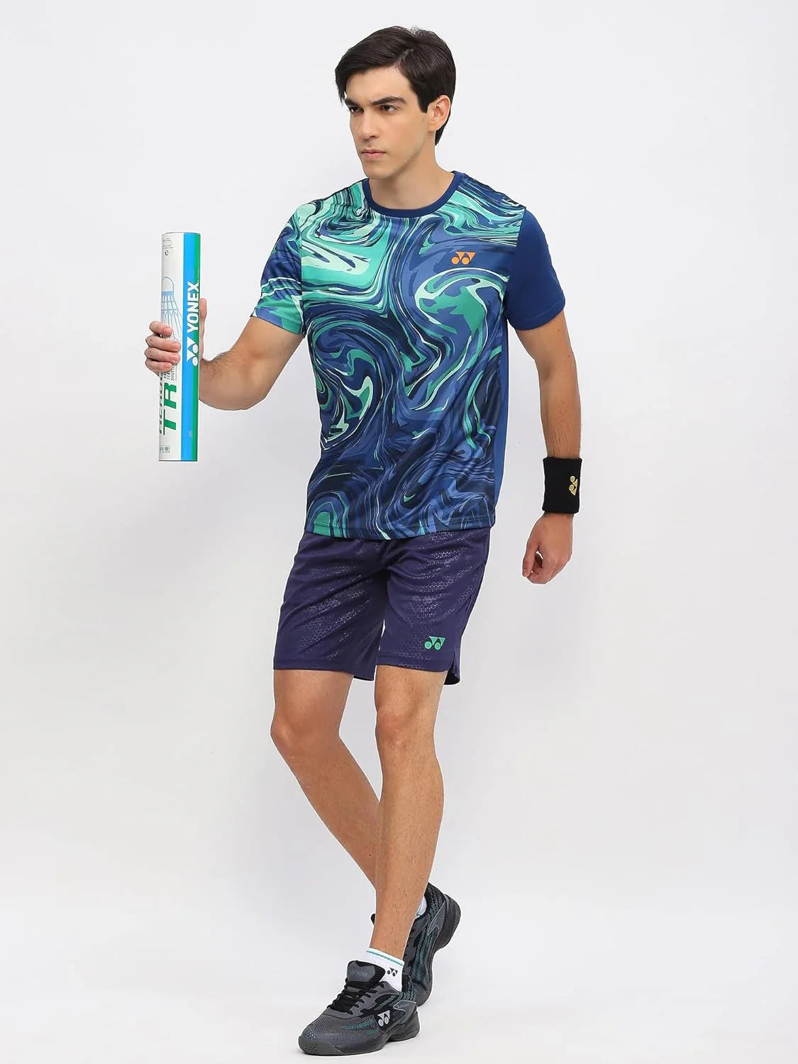 YONEX T Shirt Round Neck 2966 - Navy Peony – Premium Breathable Tee for Badminton & Tennis Players