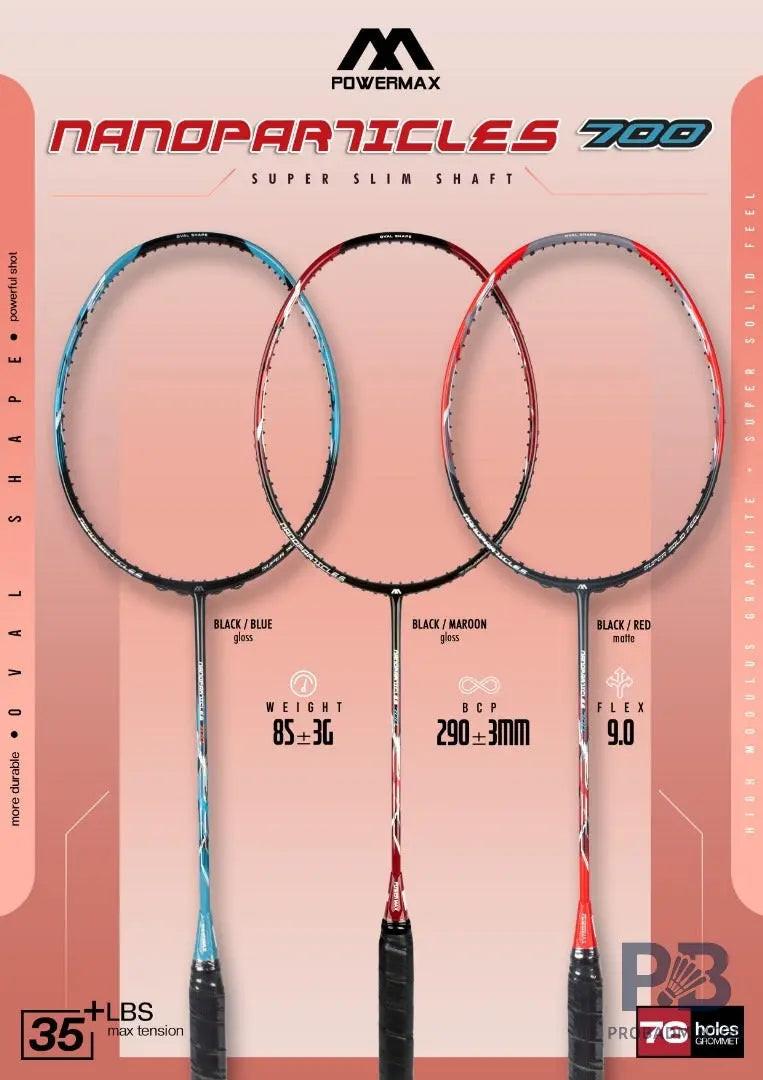Power Max Nanoparticles 700 Gutted Badminton Racket Frame – Best Price in India | Lightweight & Durable Racquet for Beginners