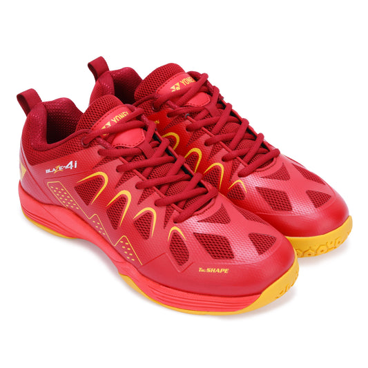 Yonex Blaze 4I Badminton Shoes - Red/Yellow