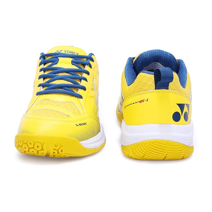 Yonex DOMINANT 6i Badminton Shoes - Cyber Yellow Reflex Blue – Lightweight All-Court Shoes with Tru Cushion+