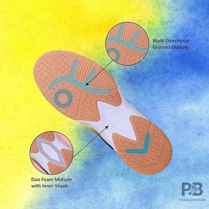 Nivia Hy-Court 3.0 Badminton Shoe | Yellow Blue
