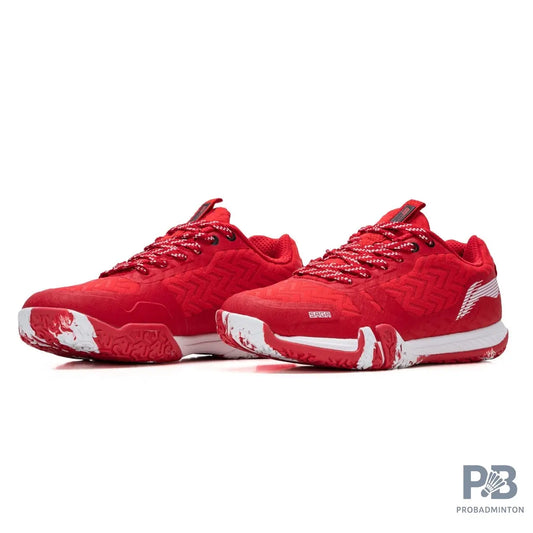 Li-Ning Saga Lite 6 Badminton Shoes (Red / White)