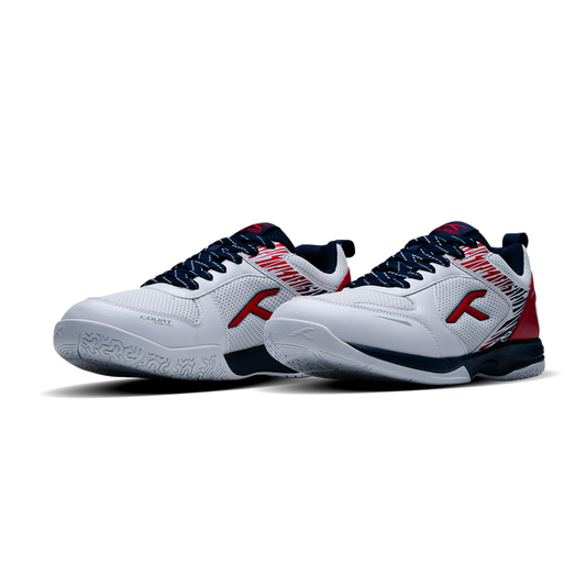 Hundred Court Star Pro Badminton Shoes WHITE/NAVY/RED