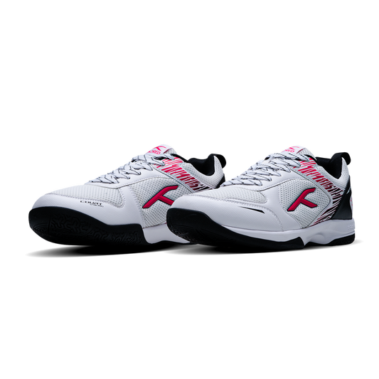 Hundred COURT STAR PRO Badminton Shoe | WHITE/BLACK/FUSHIA