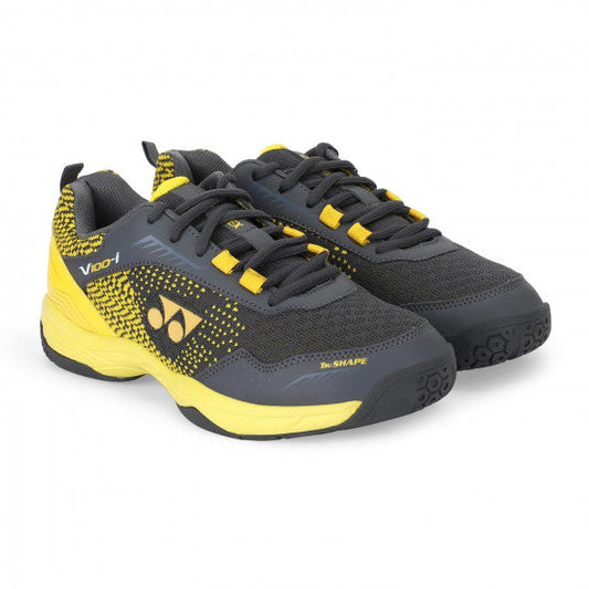 Yonex V100-i Badminton Shoes (Steel Grey/ Honey Mustard)