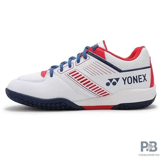 Yonex Strider Flow Wide Power Cushion Badminton Shoes (White / Red)
