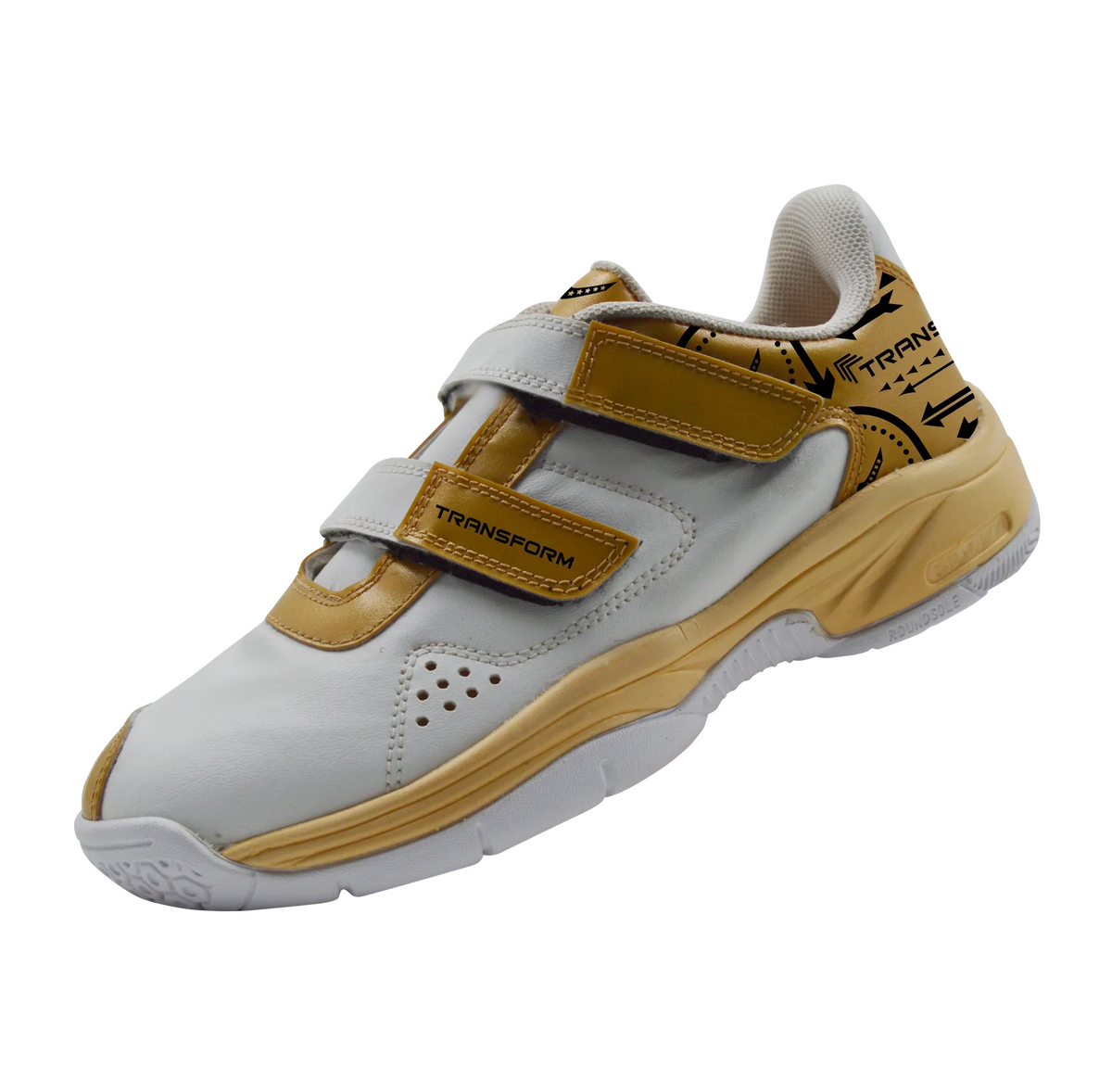 Transform Ninja Kids Badminton Shoe - White – Lightweight Junior Court Shoes for Young Players