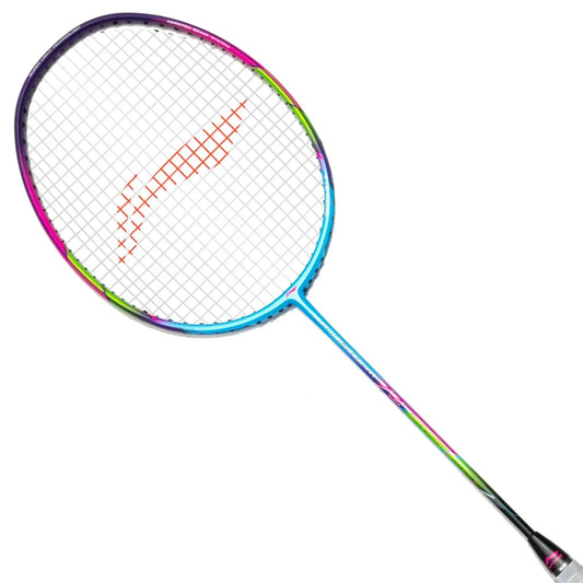 Li-Ning Windstorm 72 Badminton Racket (Blue/Purple) | Ultra-Light 72g Speed Racket for Fast Attacking Play