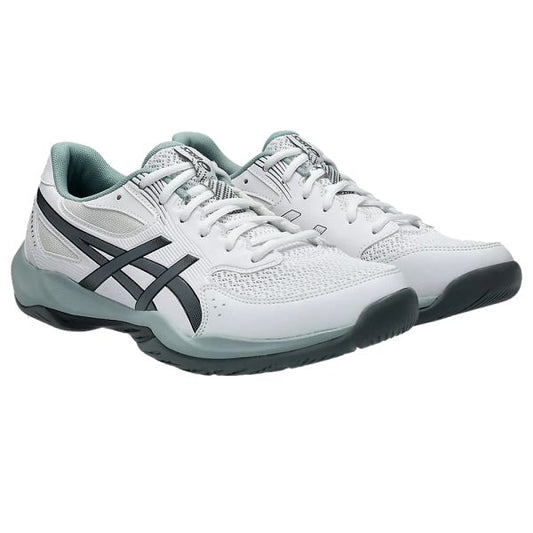 Asics Gel Rocket 12 Badminton Shoe | White & Steel Grey