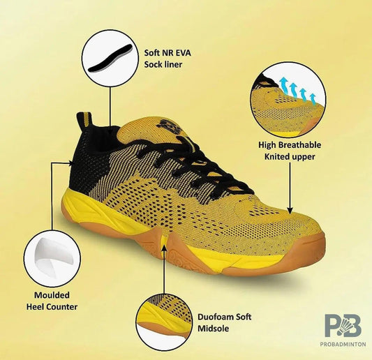 NIVIA BADMINTON SHOE GLISTER 2.0 YELLOW