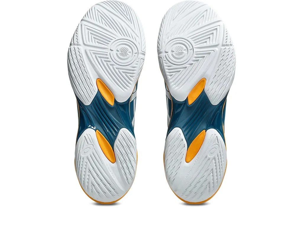Asics Gel Rocket 12 Badminton Shoe | Dark Teal/Yamabuki – Lightweight Court Shoes with GEL Cushioning