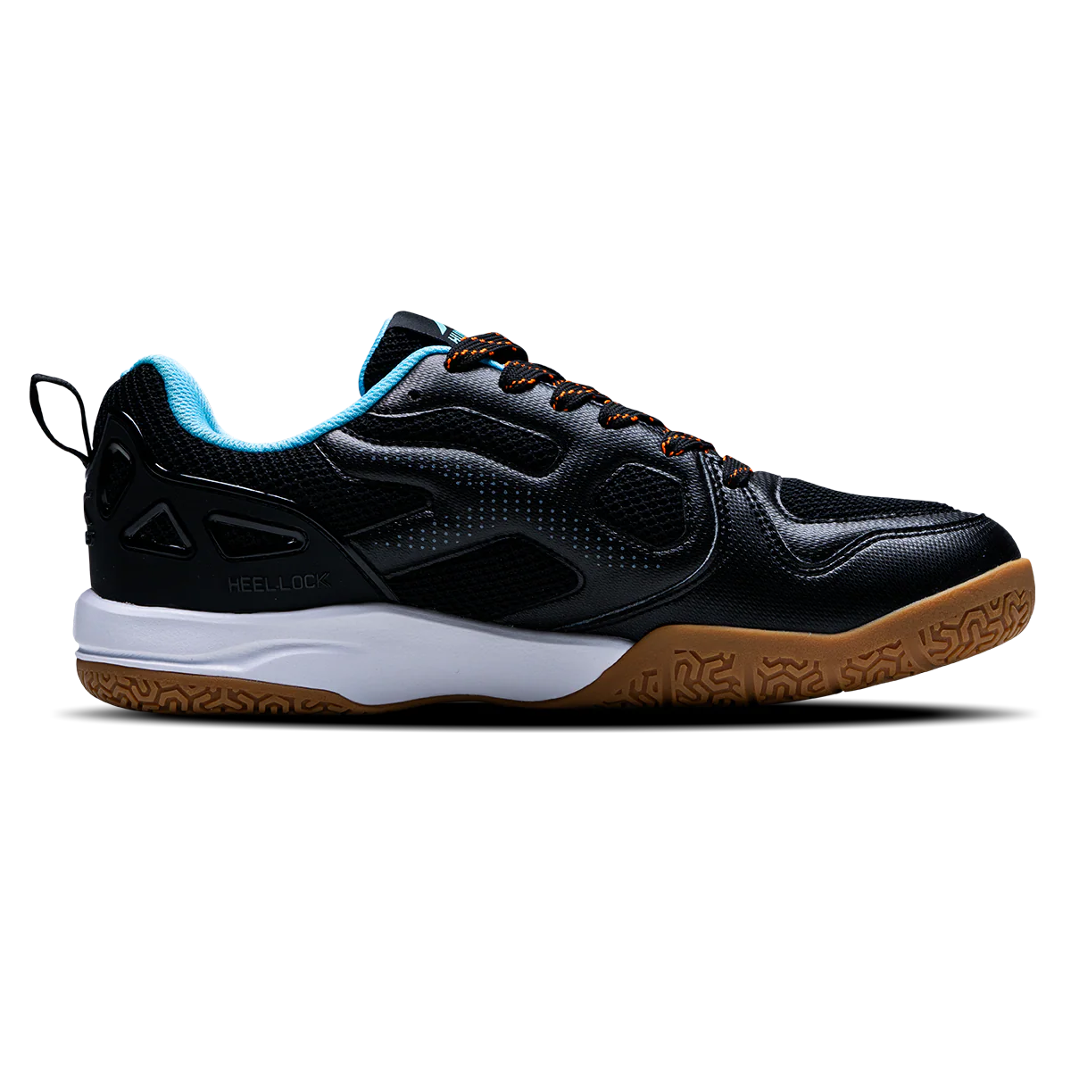 Hundred Raze Pro Badminton Shoe | Black/White/Blue – Pro-Level Court Shoes for Aggressive Players