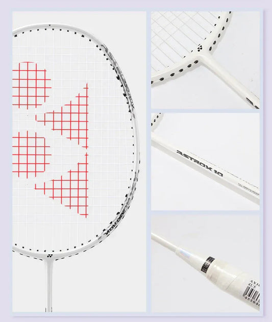 Yonex Astrox 10 Badminton Racket G5 4U - White Black Trim – Head-Heavy Power Racket for Aggressive Players