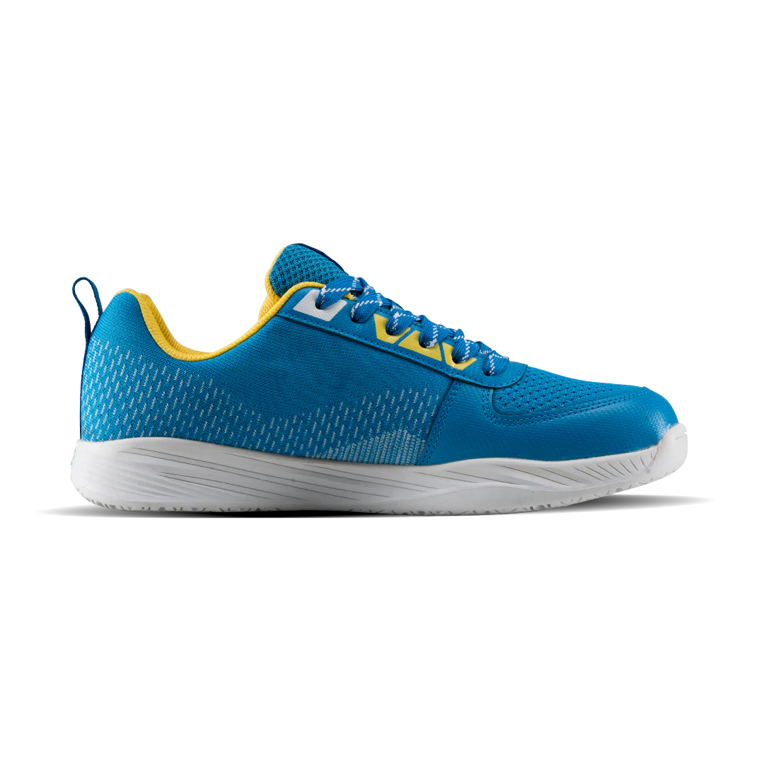Hundred Court Flyer Badminton Shoe | Blue/Yellow/White