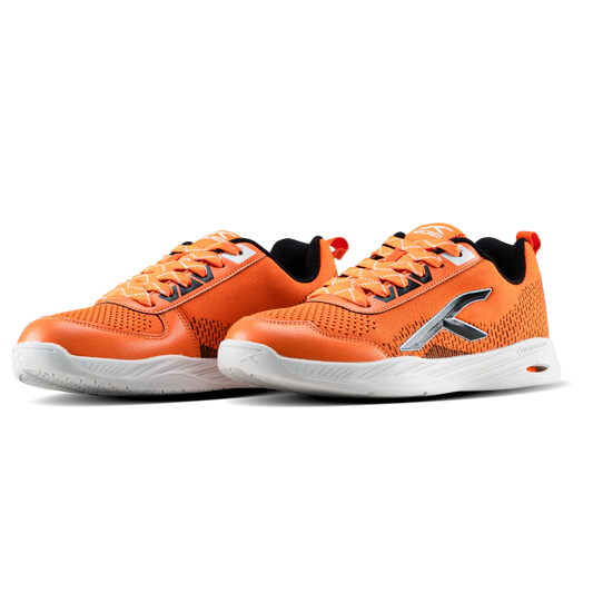 Hundred Court Flyer Badminton Shoe | Orange/Black/White