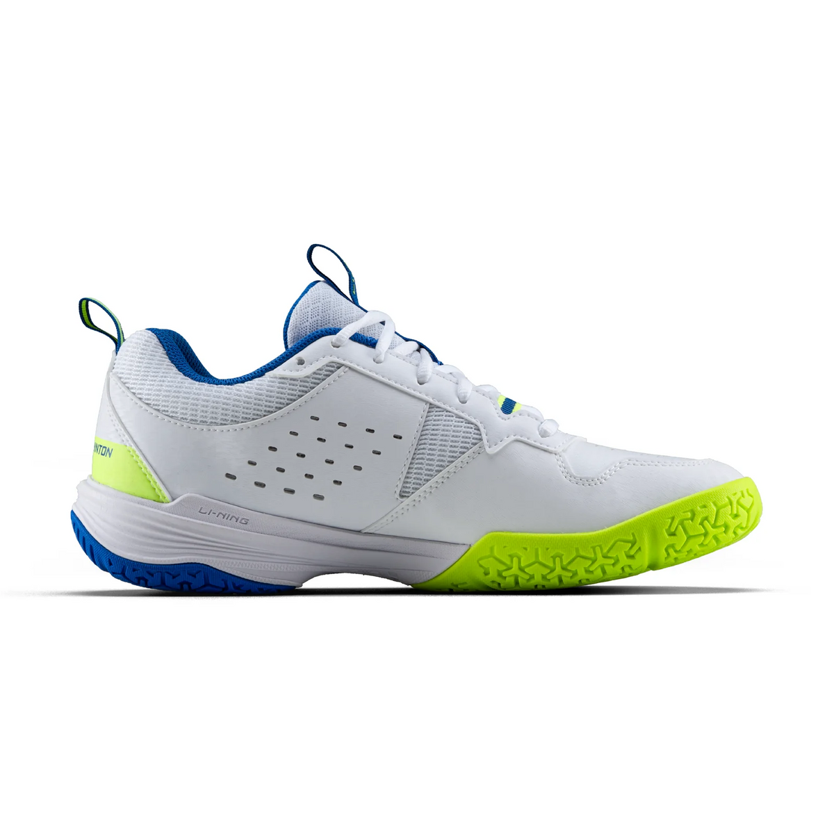 Li-Ning All Round Badminton Shoes - Standard White/Neon Olivine | Versatile Badminton Shoes for All-Court Play