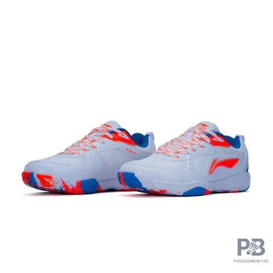 Li-Ning Ultra III Badminton Shoe ( White & Blue & Orange )