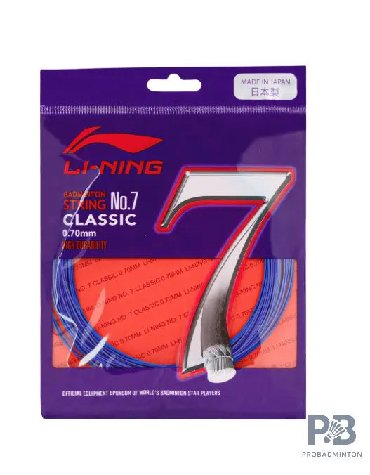Li-Ning No. 7 Classic Badminton String – High Durability, Soft Feel & Multi-Filament Control