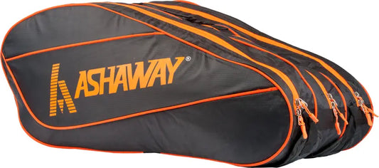 ASHAWAY Triple Zip Badminton Kit Bag | Durable Spacious Badminton Racket Bag