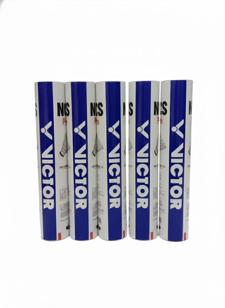 Victor NCS Pro Badminton Shuttlecock | High-Performance Feather Shuttle (Pack of 6)