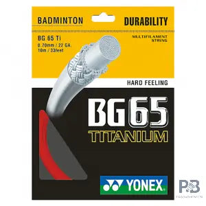 Yonex BG 65 Titanium – Precision and Power for Hard Hitters (10m) - BLACK / RED / BLUE / WHITE / PINK