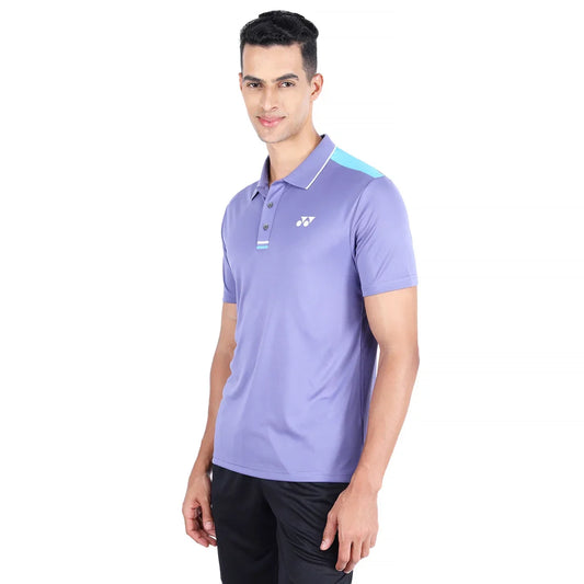 YONEX T-Shirt Polo 2625 - Twilight Purple – Classic White Polo for Badminton & Tennis Players