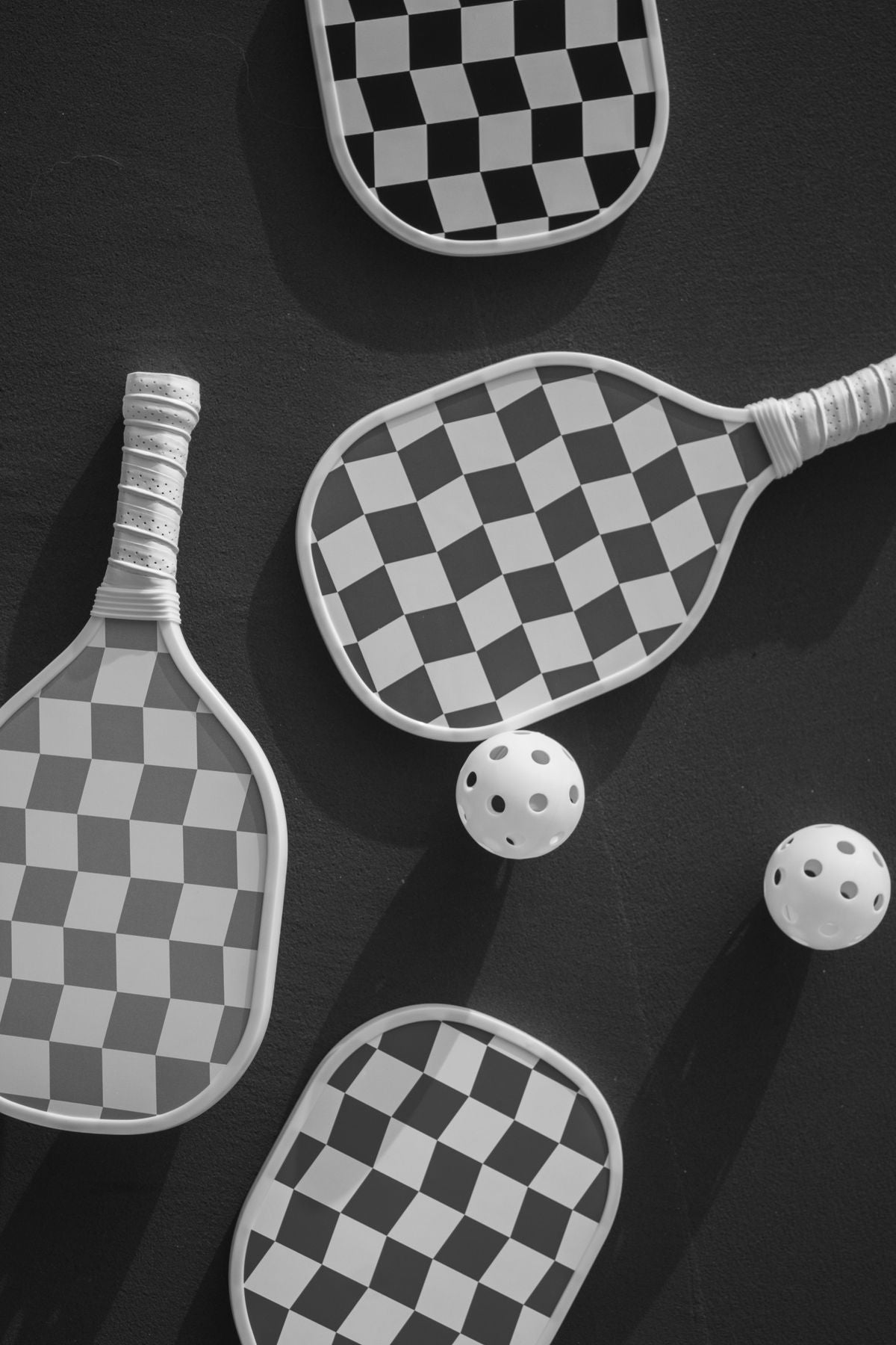 Pickleball balls and paddles