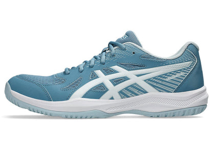 ASICS Upcourt 6 Men's Badminton Shoes – Saba Blue/White – Lightweight Court Shoes for Indoor Sports