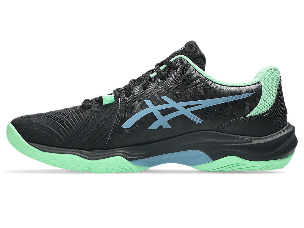 ASICS Court Control FF 4 Badminton Shoes (BLACK/SABA BLUE)