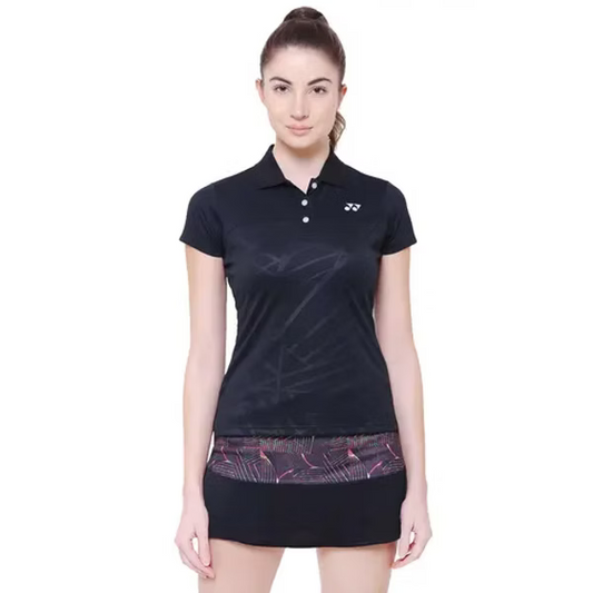 YONEX Women's T-Shirt Polo 20422EX - Black – Classic Performance Polo for Active Women