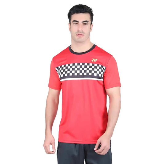 Yonex Round Neck Sports T-Shirt 1794 – High Risk Red | Lightweight Badminton & Training Wear