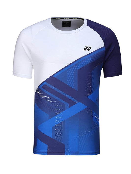 Yonex Badminton Tshirt Round Neck M 2993 - White Skipper Blue