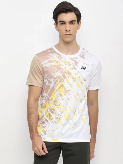 YONEX T Shirt Round Neck 2965 - White – Premium Breathable White Tee for Active Players