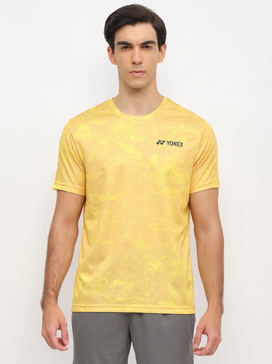 YONEX T Shirt Round Neck 2963 - Lemon Zest – Premium Breathable Tee for Badminton & Tennis Players