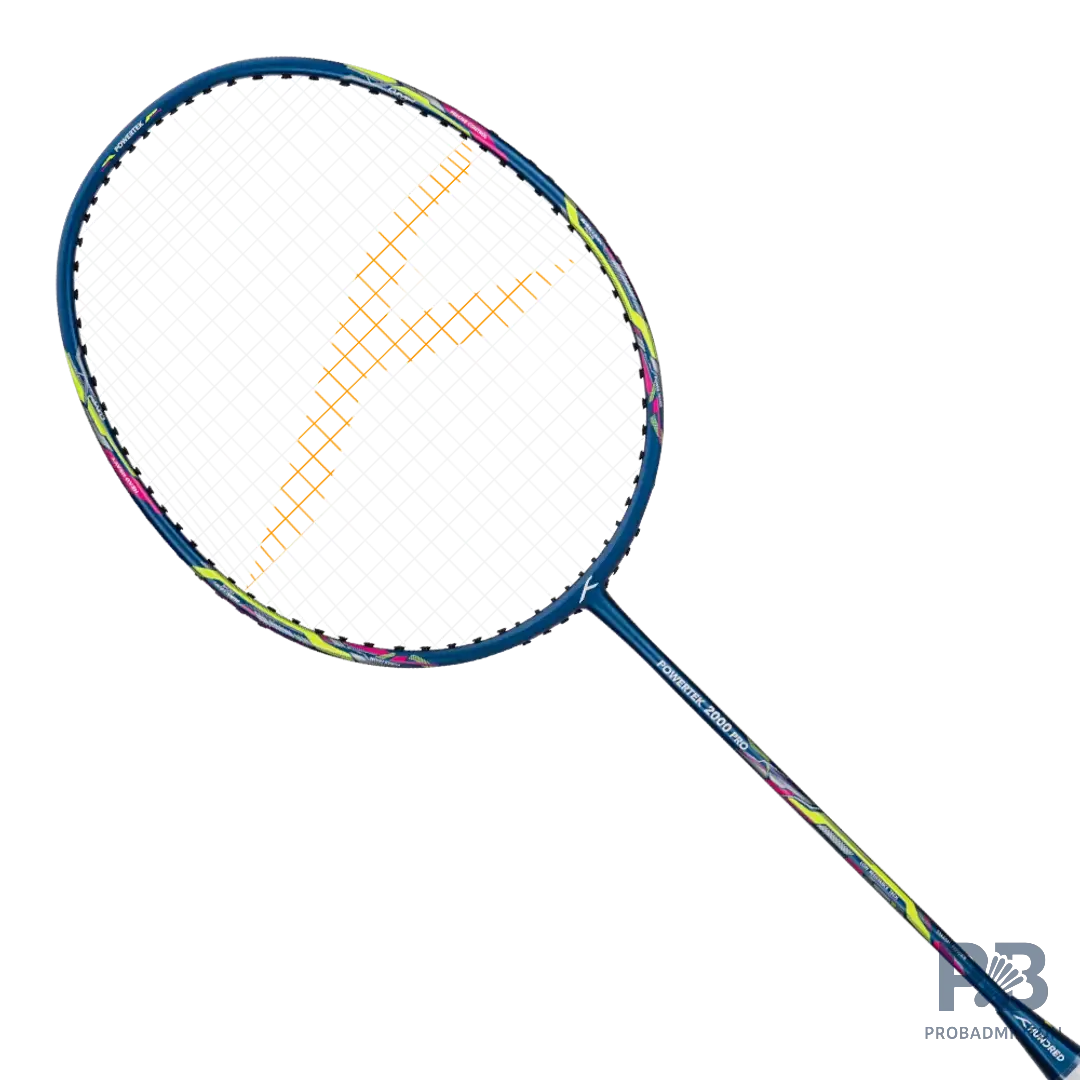 HUNDRED Powertek 2000 Pro Badminton Racket - Head Heavy 90g, Carbon Graphite, 24LBS (HBRR-3S034)