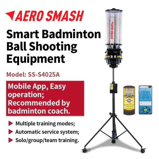 AERO SMASH Smart Badminton Ball Shooting Equipment ( Shuttle feeder for practice)