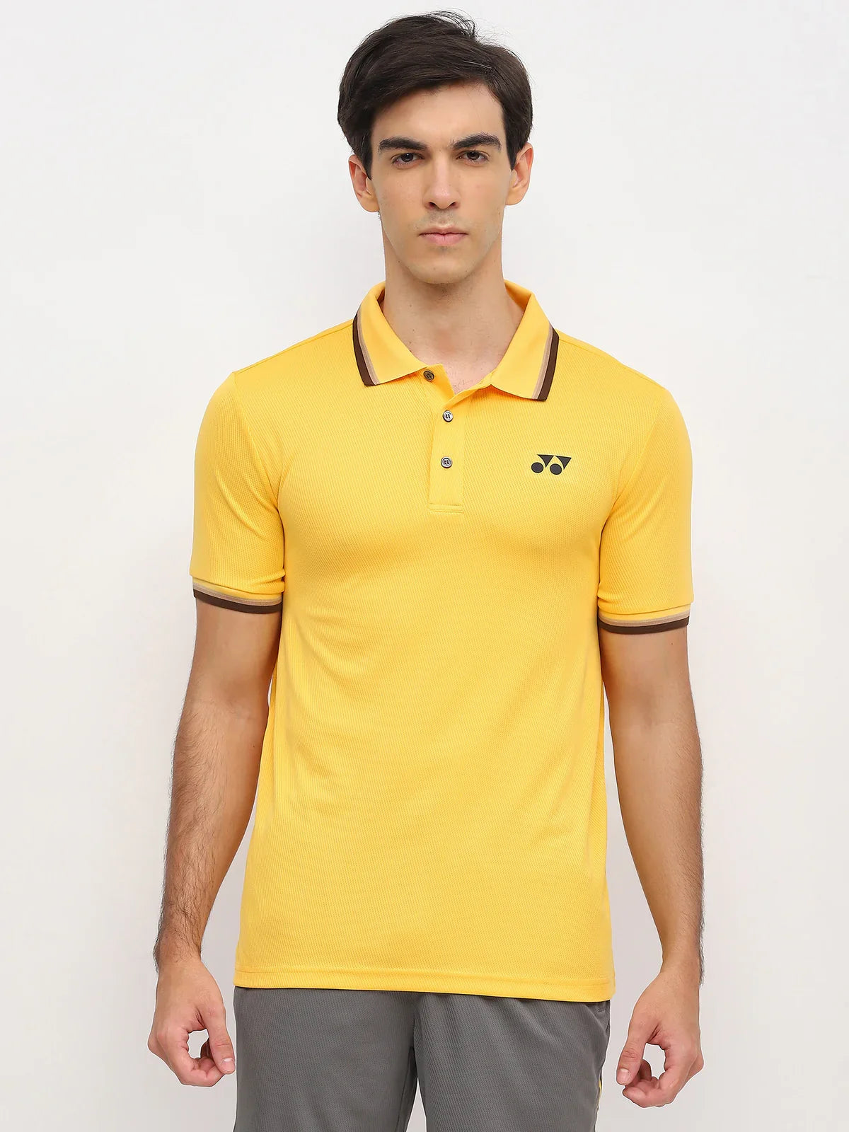 Yonex T-Shirt Polo -2970-Men’s Wear | Amber Yellow | Lightweight Badminton Sportswear