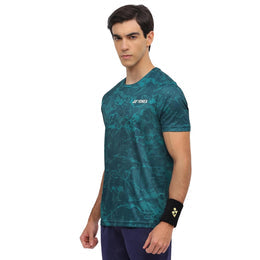 YONEX T Shirt Round Neck 2963 - Teal Green – Premium Breathable Tee for Badminton & Tennis Players