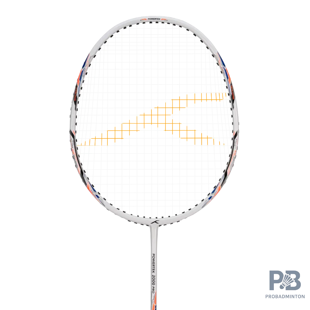 HUNDRED Powertek 2000 Pro Badminton Racket - Head Heavy 90g, Carbon Graphite, 24LBS (HBRR-3S034)