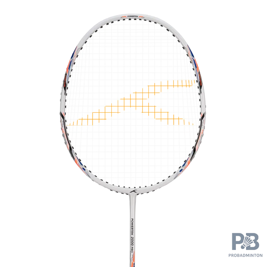 HUNDRED Powertek 2000 Pro Badminton Racket - Head Heavy 90g, Carbon Graphite, 24LBS (HBRR-3S034)