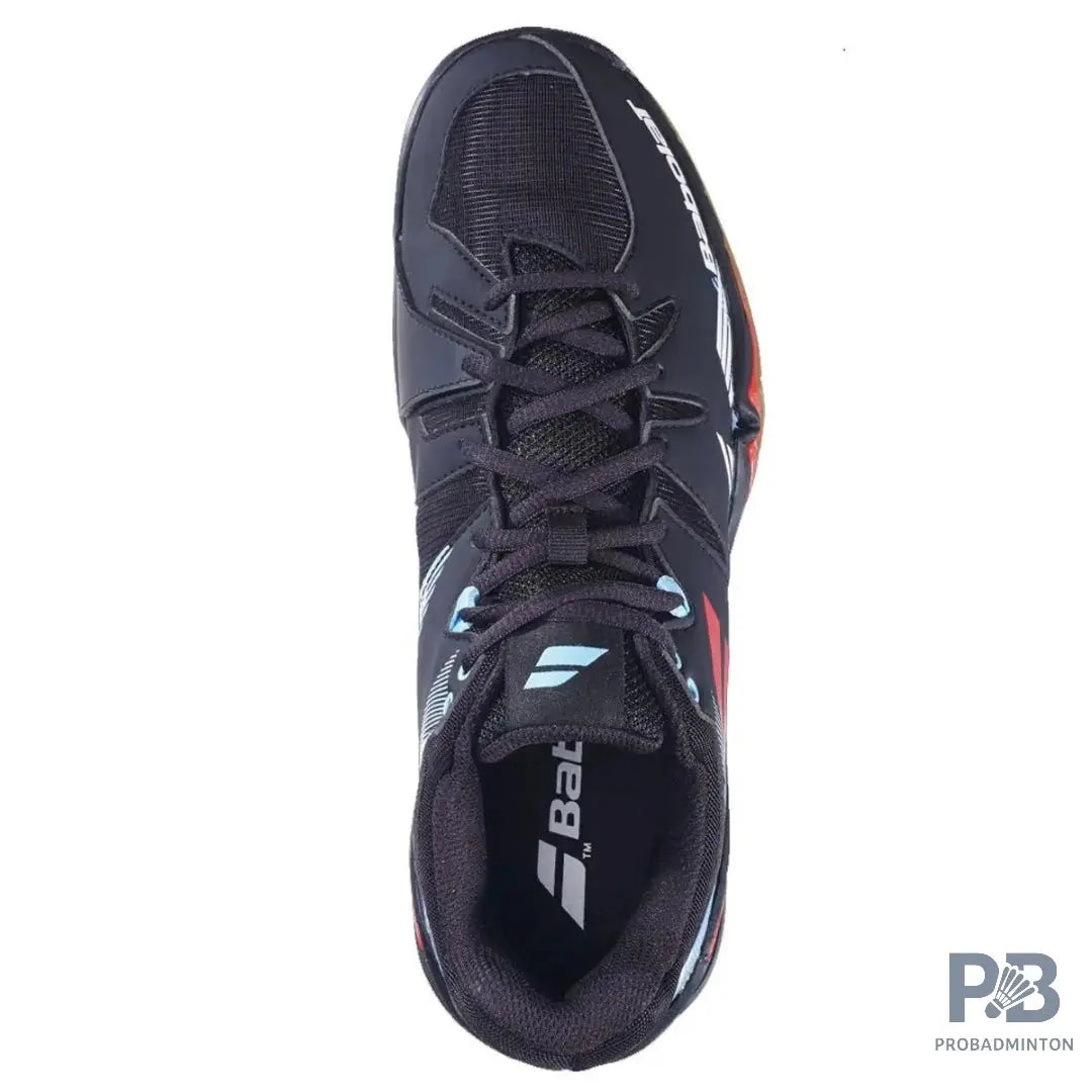 Babolat Men's Shadow Spirit Badminton Shoes- Black/Tomato Red