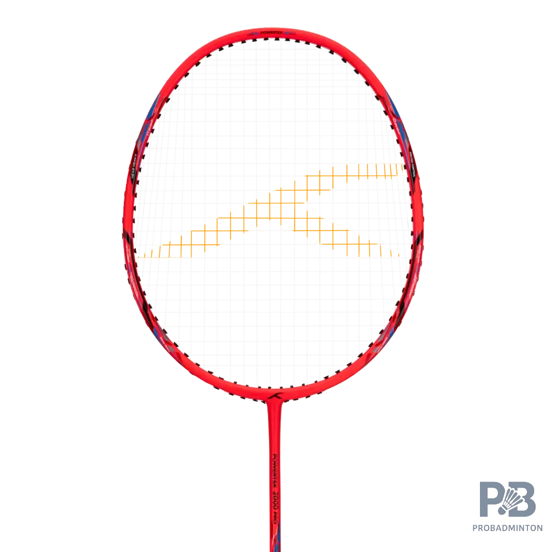 HUNDRED Powertek 2000 Pro Badminton Racket - Head Heavy 90g, Carbon Graphite, 24LBS (HBRR-3S034)