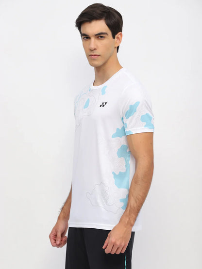 YONEX T Shirt Round Neck 2962 - White – Premium Breathable White Tee for Active Players