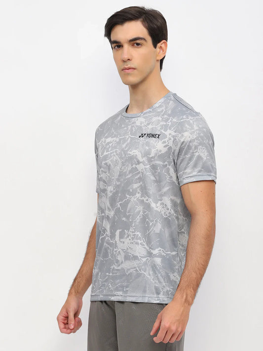 YONEX T Shirt Round Neck 2963 - Glacier Gray – Premium Breathable Tee for Badminton & Tennis Players