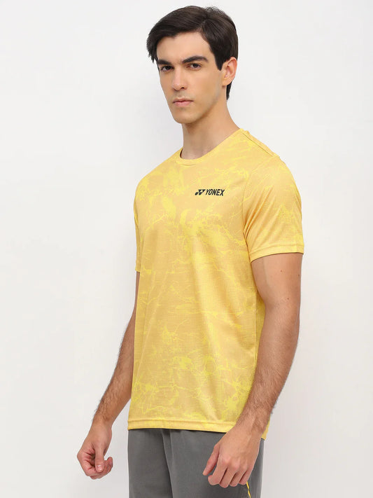 YONEX T Shirt Round Neck 2963 - Lemon Zest – Premium Breathable Tee for Badminton & Tennis Players